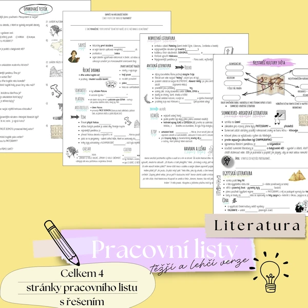 PL Nejstarší kultury světa, s řešením, 2 verze