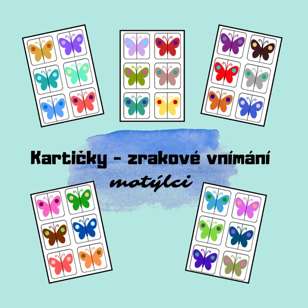 Kartičky - zrakové vnímání - barvy