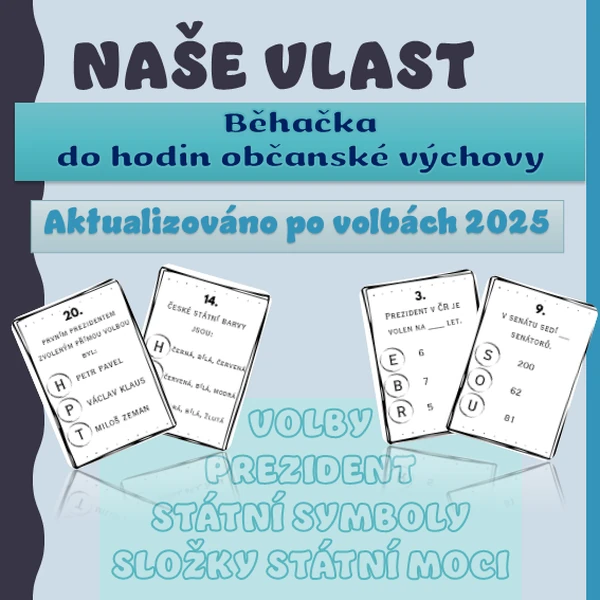 Naše vlast, volby, složky státní moci - běhačka - AKTUALIZOVÁNO PO VOLBÁCH 2025
