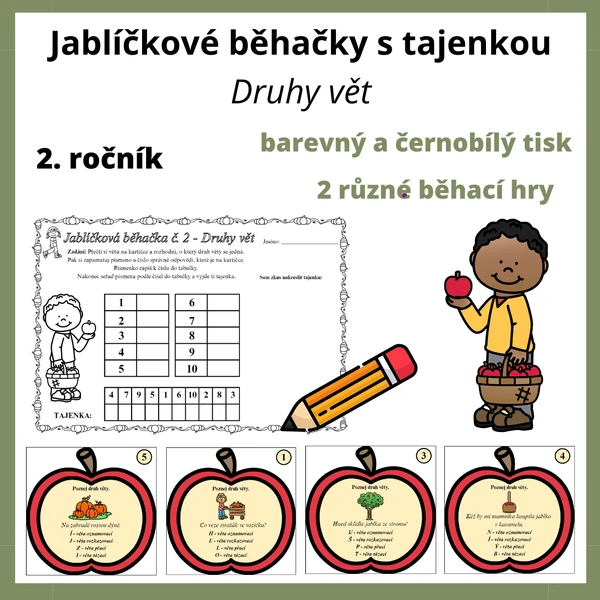 Jablíčkové běhačky - druhy vět