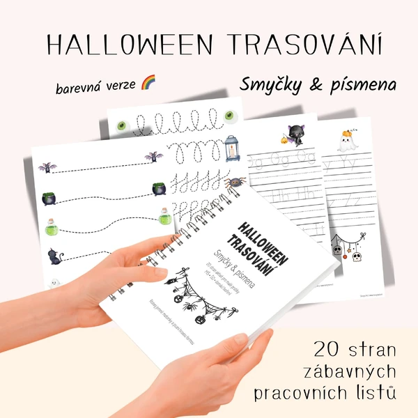 Zábavné Halloween trasovací listy - barevná varianta 🎃✍️