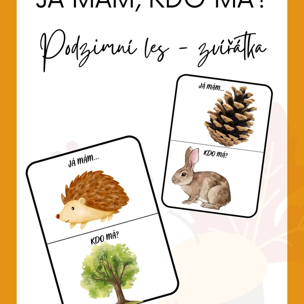 Já mám, kdo má? Podzimní les - zvířátka