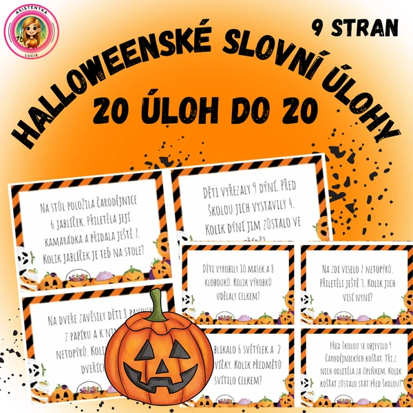 20 halloweenských úloh do 20