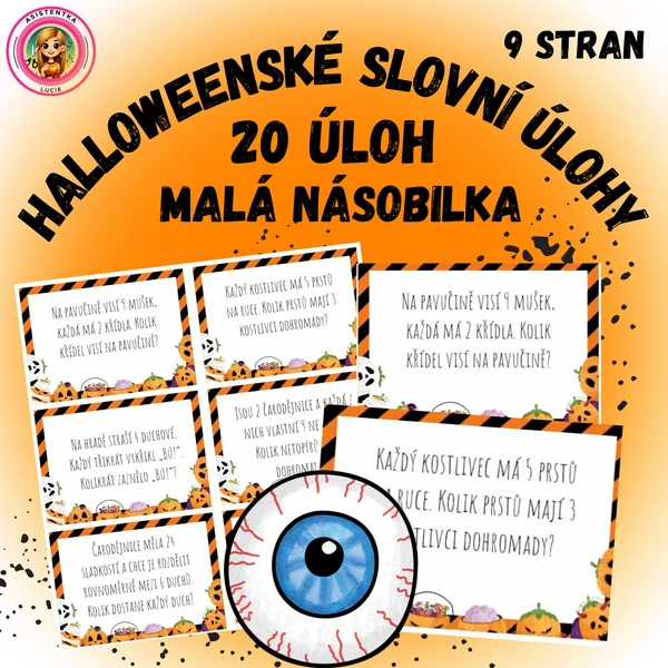 20 halloweenských úloh na násobení a dělení