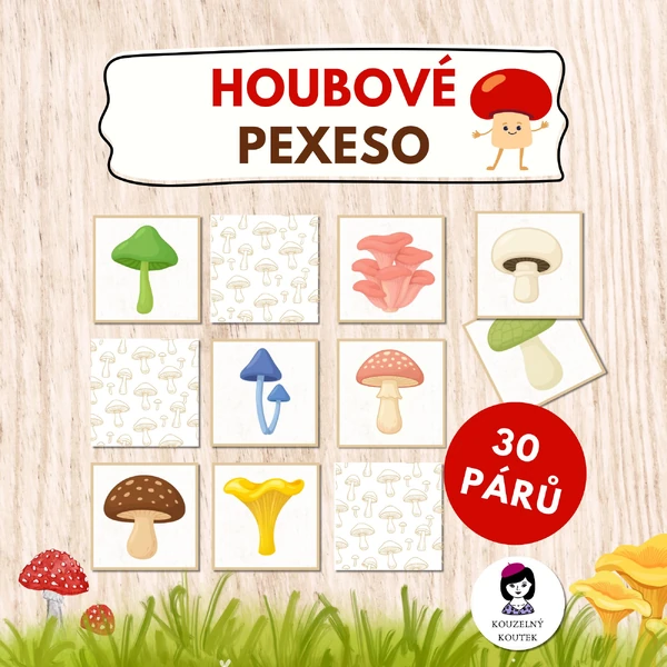 Houbové pexeso | Houby | Dušičky | Halloween | Podzim