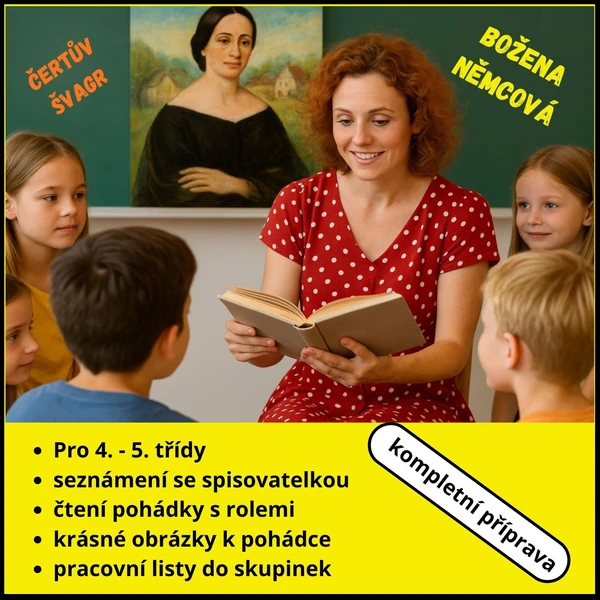 Božena Němcová, Čertův švagr – čtení s rolemi, pracovní listy - hotová příprava