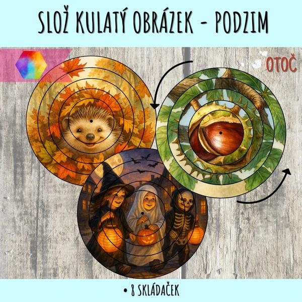 Otočné puzzle - podzim