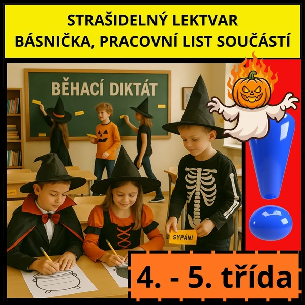 VYJMENOVANÁ SLOVA - HALLOWEEN - BĚHACÍ DIKTÁT S RECEPTEM