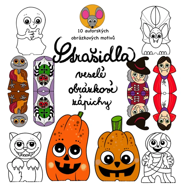 Strašidla - veselé obrázkové zápichy