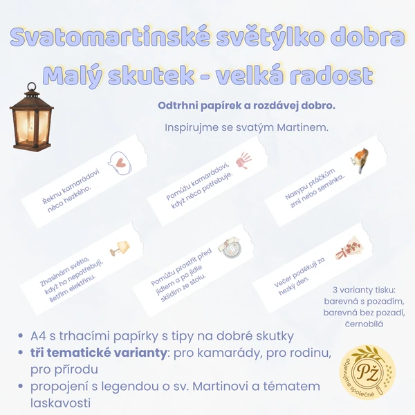 Svatomartinské světýlko dobra, Malý skutek - velká radost