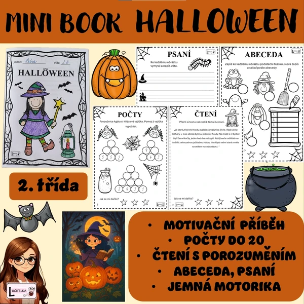 Mini book Halloween - 2. třída