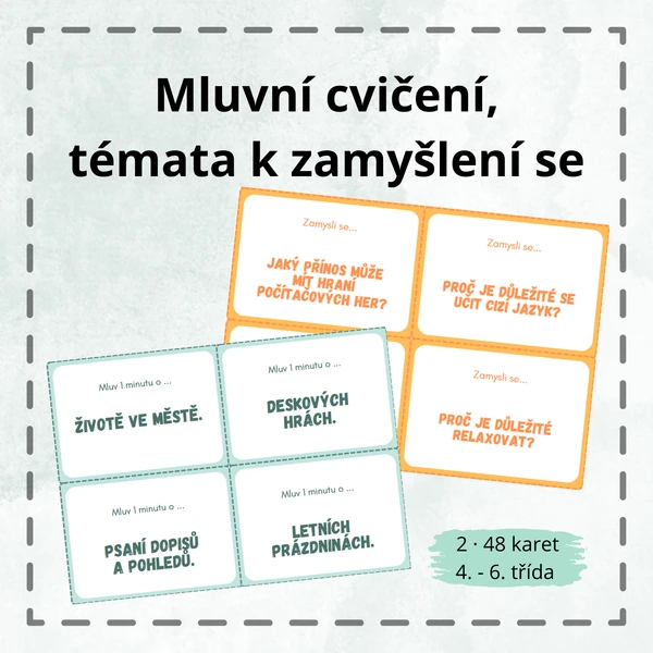 Mluvní cvičení, témata k zamyšlení se