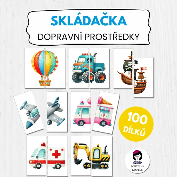 Puzzle skládačka Auta | Dopravní prostředky | PDF