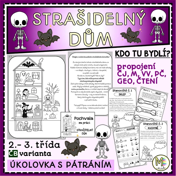 STRAŠIDELNÝ DŮM - ÚKOLOVKA S PÁTRÁNÍM - 2. - 3. TŘÍDA
