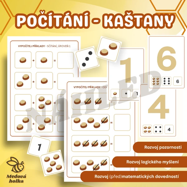 Počítání 1-6 - Kaštany