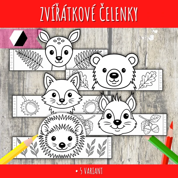 Podzimní čelenky se zvířátky