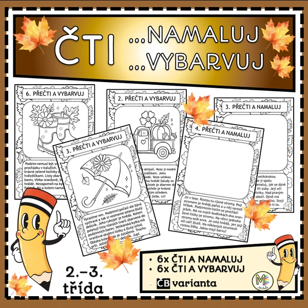 ČTI...A NAMALUJ...A VYBARVUJ- PODZIM