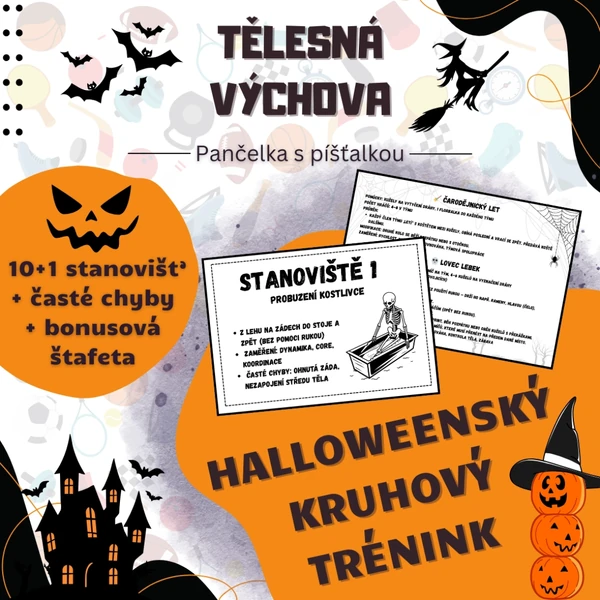 Halloweenský kruhový trénink do hodin TV