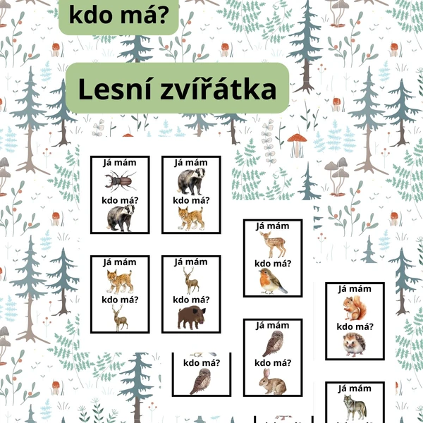 Já mám, kdo má? Lesní zvířátka