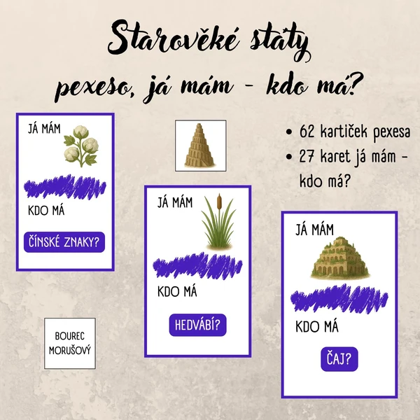 Starověké státy - pexeso, já mám - kdo má?