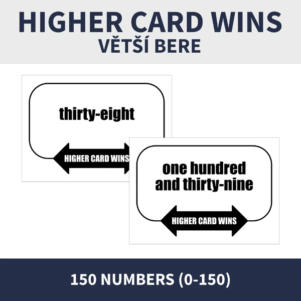 ENG - HIGHER CARD WINS (Větší bere)