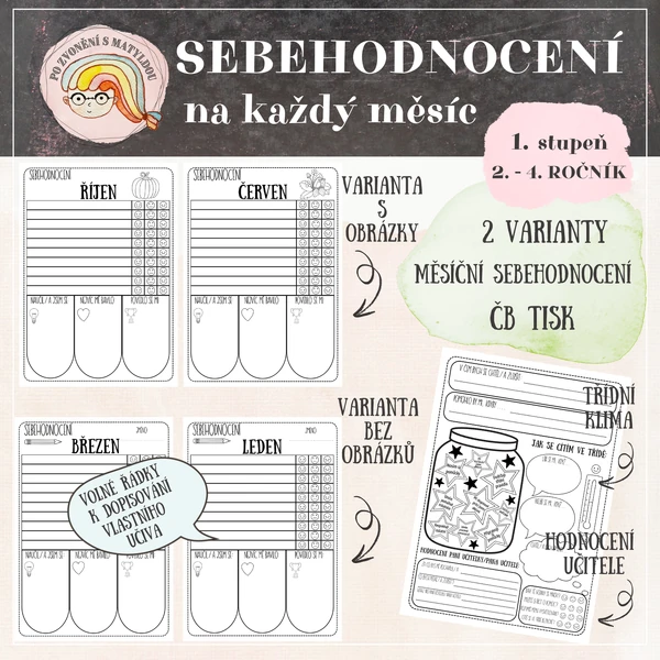 SEBEHODNOCENÍ na každý měsíc