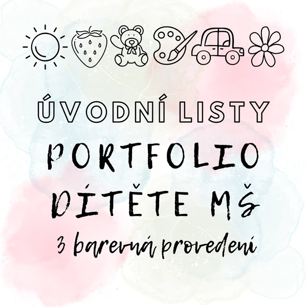 Úvodní listy do portfolia dítěte MŠ