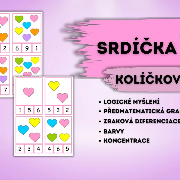 Srdíčka - kolíčkování