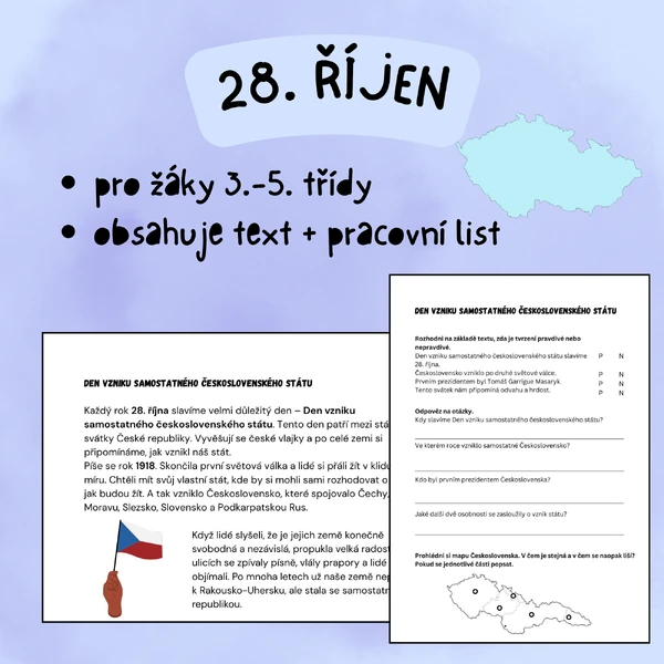 28. říjen - pracovní list