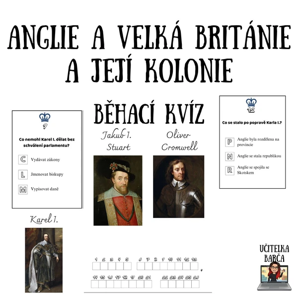 Běhací kvíz - Anglie a Velká Británie a její kolonie