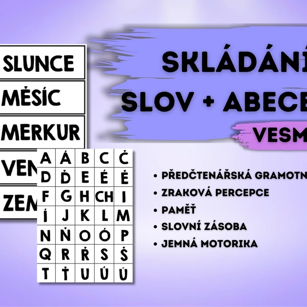 Skládání slov - Vesmír