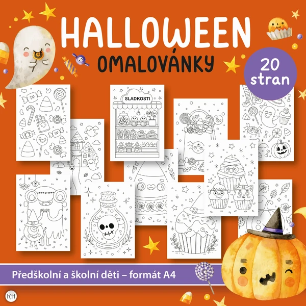 Halloween omalovánky (20 stran)