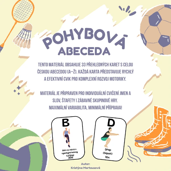 Pohybová abeceda - Zábavné cvičení pro děti