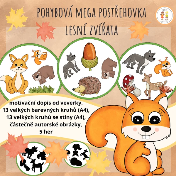 Pohybová mega postřehovka - Lesní zvířata