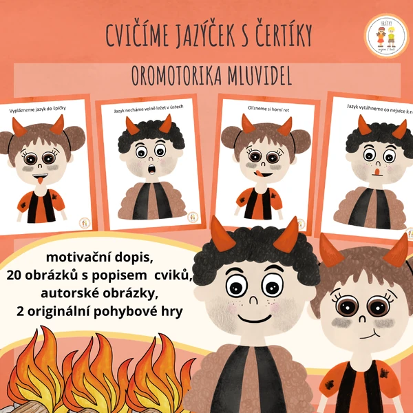 Cvičíme jazýček s čertíky - oromotorika mluvidel