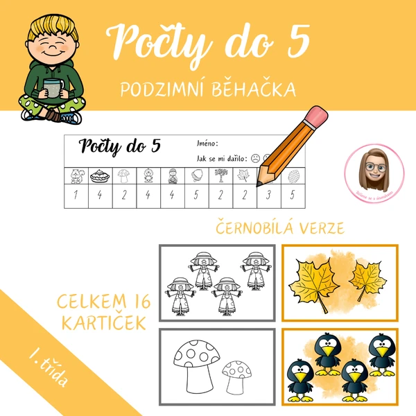 Počty do 5 - podzimní běhačka