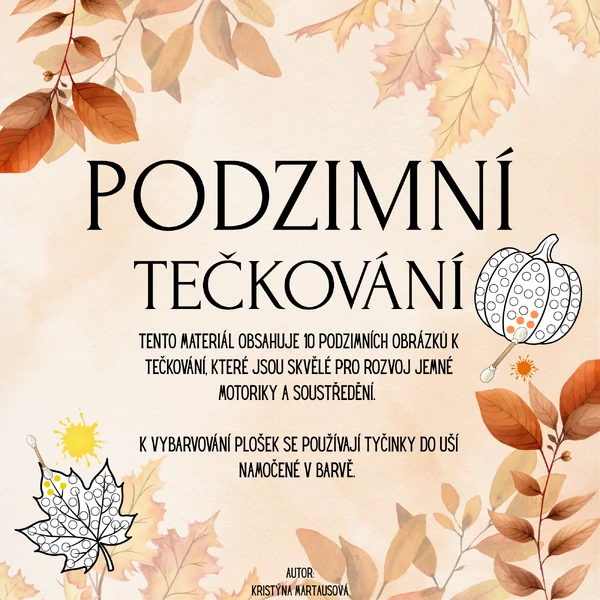 Podzimní tečkování - 10 podzimních obrázků