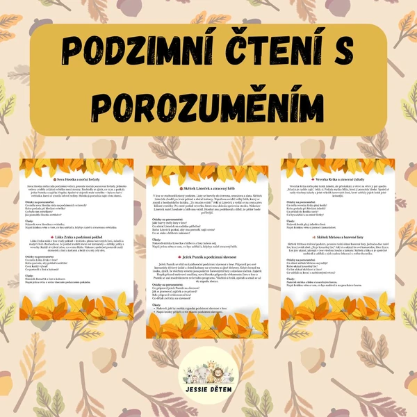 Podzimní pohádkové čtení s porozuměním