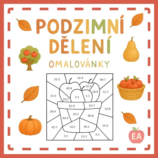 Podzimní dělení - omalovánky