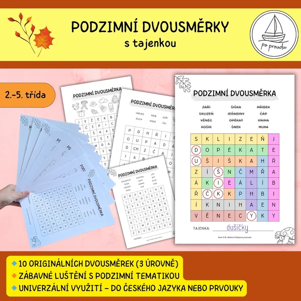 Podzimní dvousměrky s tajenkou