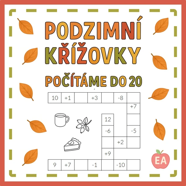 Podzimní křížovky - počítáme do 20