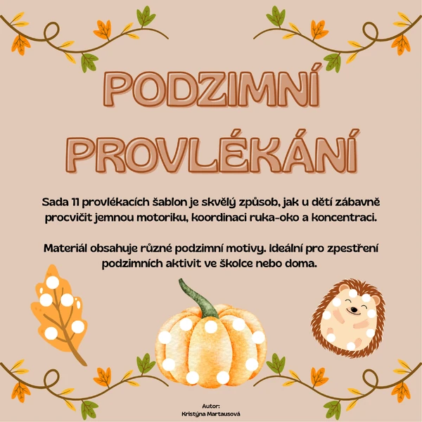 Podzimní provlékací obrázky