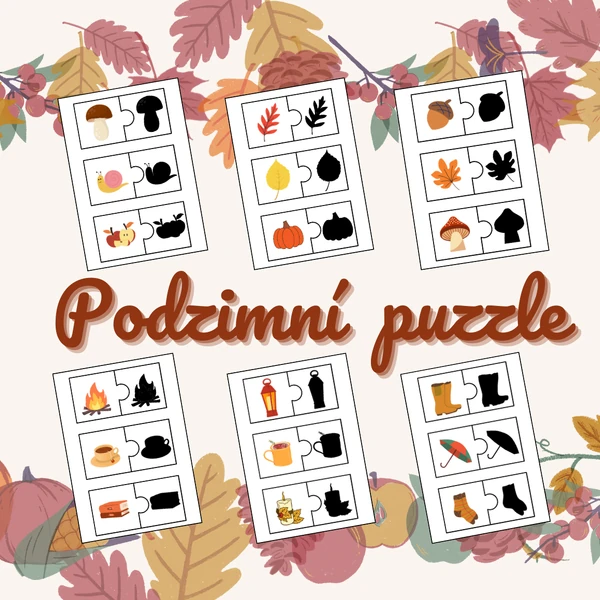 Podzimní puzzle - stíny