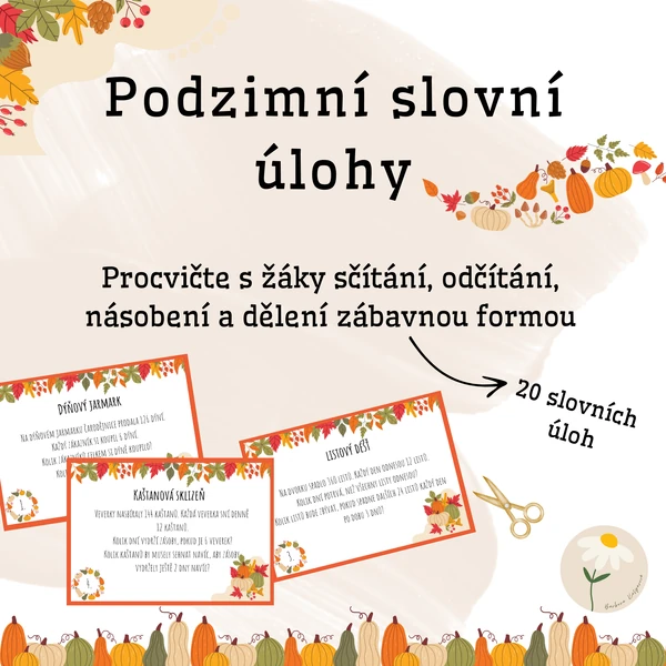 Podzimní slovní úlohy