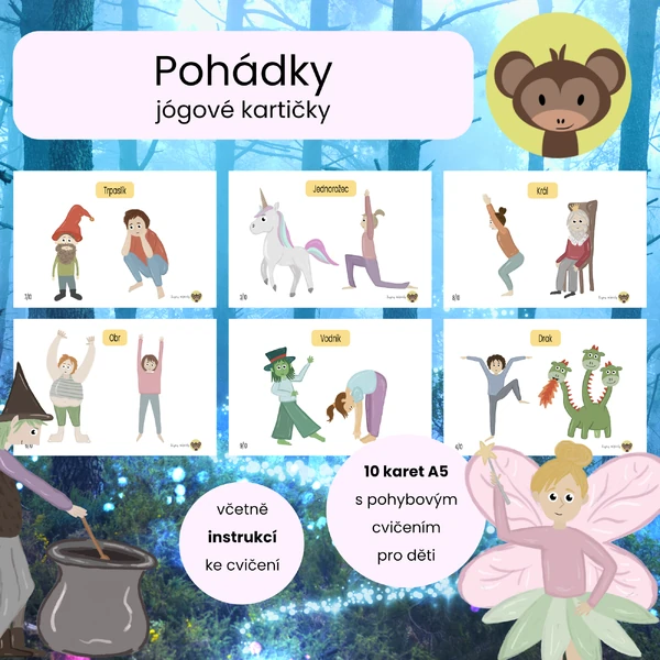 Pohádky - jógové kartičky 