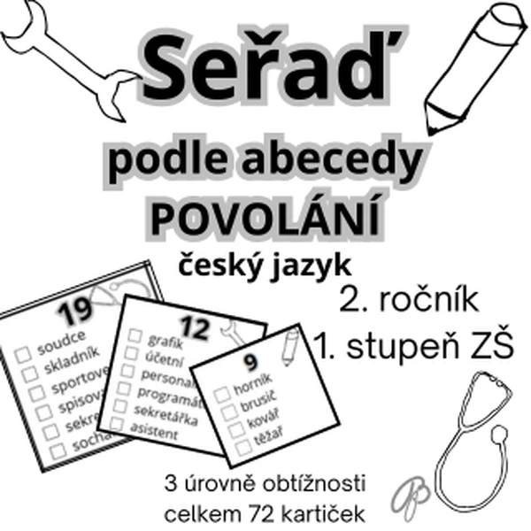 Seřaď - slova podle abecedy - POVOLÁNÍ