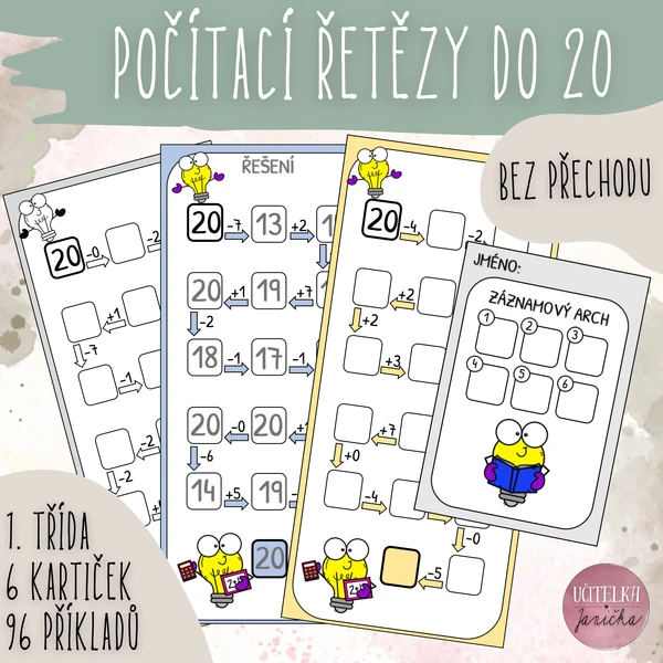 Počítací řetězy do 20 (bez přechodu)