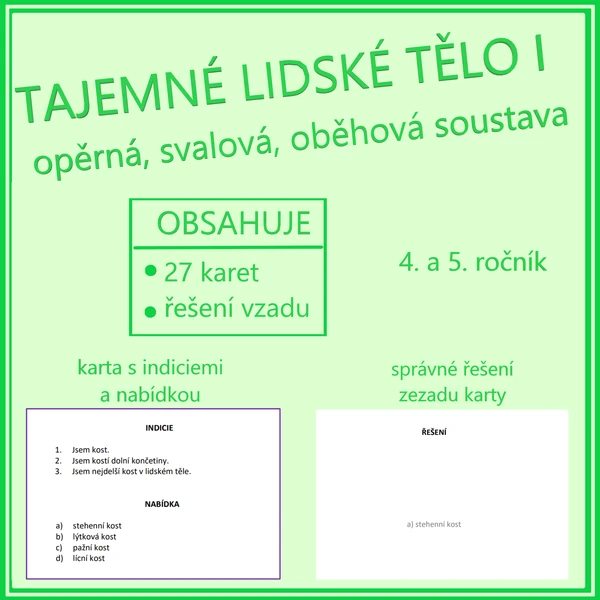 Tajemné lidské tělo I - opěrná, svalová, oběhová soustava