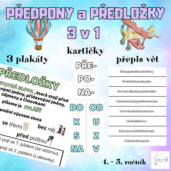 PŘEDPONY a PŘEDLOŽKY 3v1