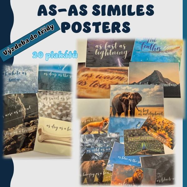 AS-AS - similes (posters) plakáty do třídy, speaking 